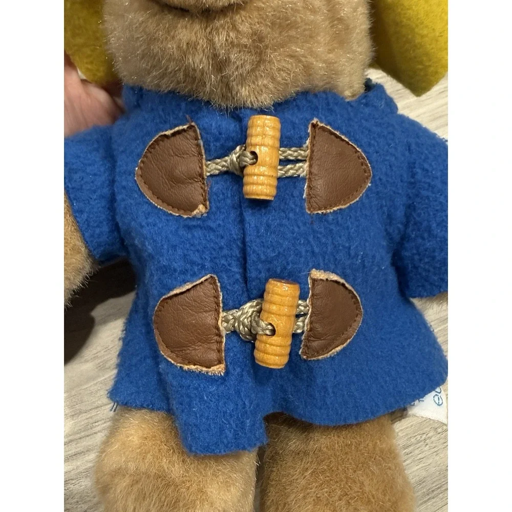 Vintage Paddington Bear Plush Eden Blue Coat Yellow Hat Stuffed‎ Toy 10
